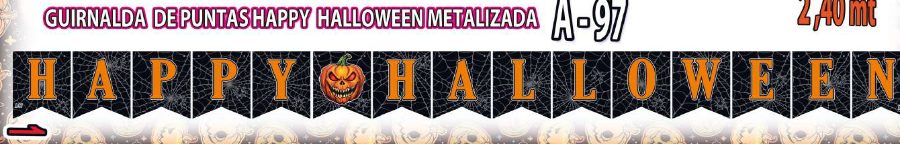 Guirnalda de puntas Happy Halloween metalizada