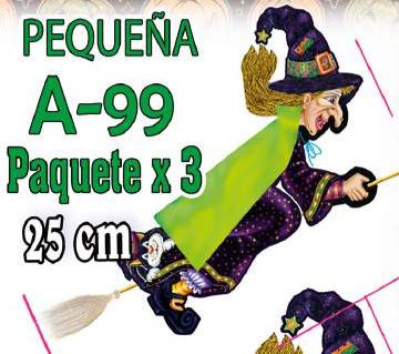 Bruja voladora pequeña doble faz